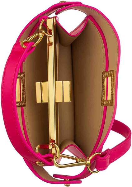 Premium Pembe Mini Top Handle Kadın Omuz ve El Çantası– Altın Tokalı Şık Tasarım fırsatları