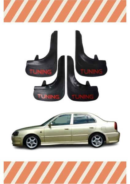 Hyundai Accent Milenyum Tunıng Yazılı 4'lü Tozluk Çamurluk Paçalık