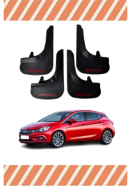 Opel Asrta K Hb 2015-2020 Racing Yazılı 4'lü Tozluk Çamurluk Paçalık