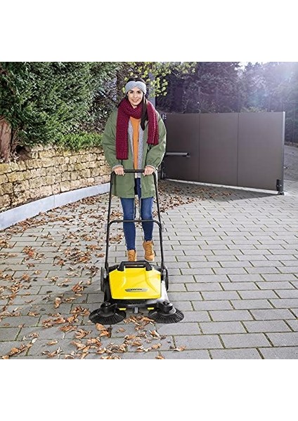 Süpürme Makinesi S 4 (Maksimum Yüzey: 2400 M²/h, 2 Yan Fırça, Süpürme Kabı: 20 L, Çalışma Genişliği: 680 Mm, Yer Tasarruflu Depolama, Yüksekliği Ayarlanabilir Itme Kolu) fiyatları