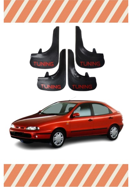 Fiat Brava Tüm Kasalar Tunıng Yazılı 4'lü Tozluk Çamurluk Paçalık
