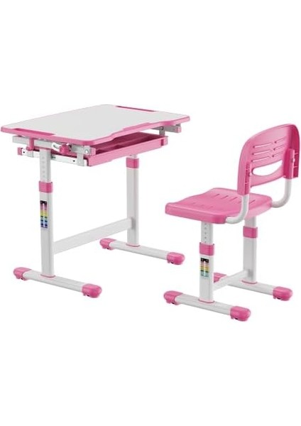Ayarlanabilir Ergonomik Çoçuk Aktivite Masası (3-10 Yaş Pembe Renk)