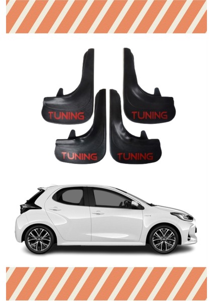 Toyota Yaris Tunıng Yazılı 4'lü Tozluk Çamurluk Paçalık