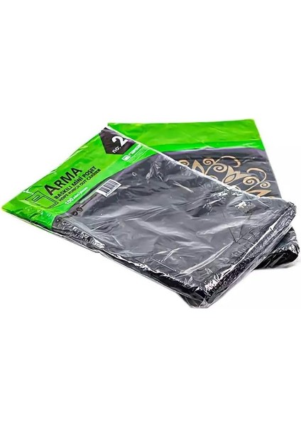 Arma Baskılı Mini Blok Poşet Torba - No : 2-25X37 Cm. - Siyah - 100 Adetlik 1 Paket modelleri