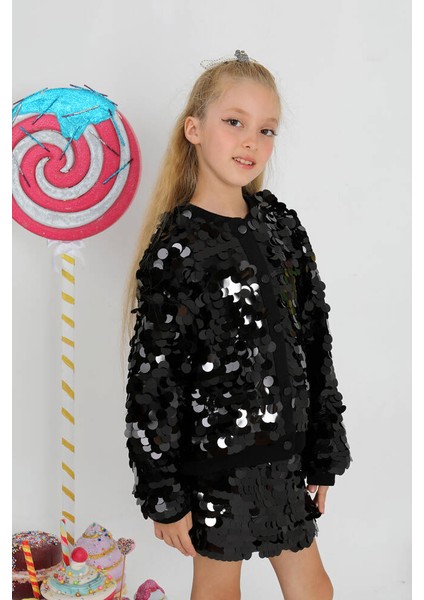 Kız Çocuk Payet Şort Etek