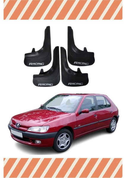 Peugeot 306 Hb Tüm Kasalar Racing Yazılı 4'lü Tozluk Çamurluk Paçalık