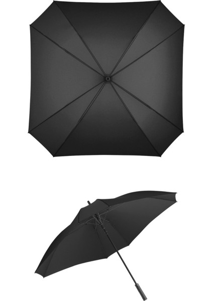 Dayanıklı Kare Şemsiye, Rüzgar Geçirmez, Siyah, Hafif ve Şık Tasarım fırsatları