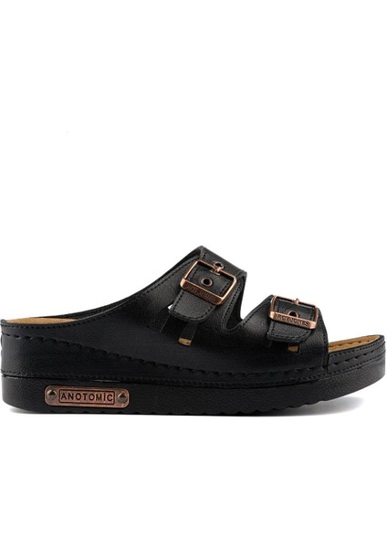 Kadın Ortopedik Çift Bantlı Tokalı Rahat Ev Terliği Terlik fırsatları