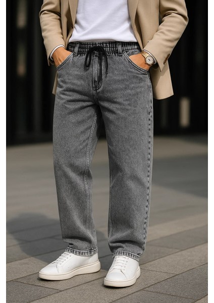 Erkek Günlük Premium Gri Baggy Pantolon fiyatları