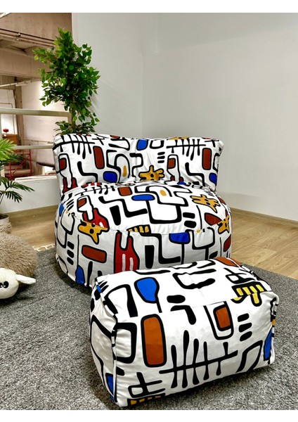 Twist Joy Modern Desenli Armut Koltuk Ayak Uzatmalı Puf Tv Koltuk fiyatları