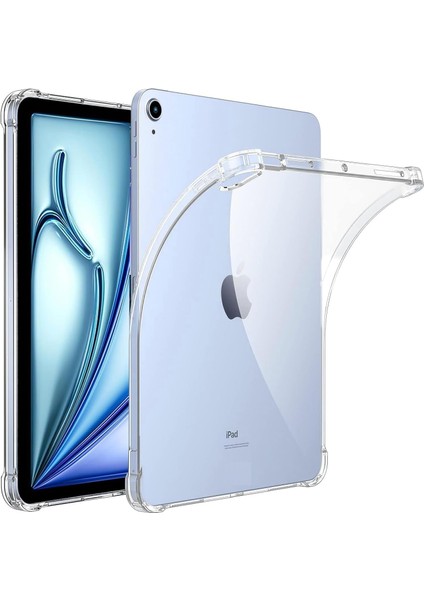 Apple Ipad 11. Nesil A16 2025 Uyumlu Kılıf Kenarları Darbe Önleyici Esnek Antishock Şeffaf Silikon Kapak