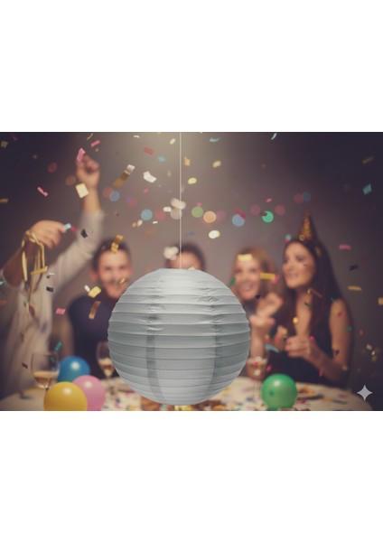 35 cm – Metalik Gümüş Büyük Japon Feneri Çin Feneri Parti Dekorasyonu fırsatları