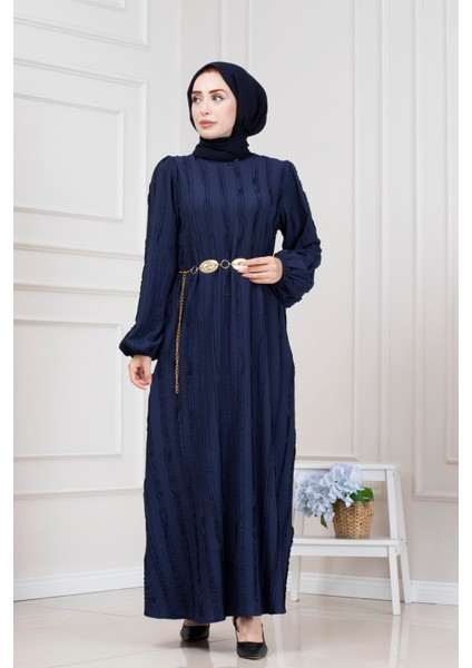 Fırfır Detaylı Rüya Elbise-Lacivert fiyatları