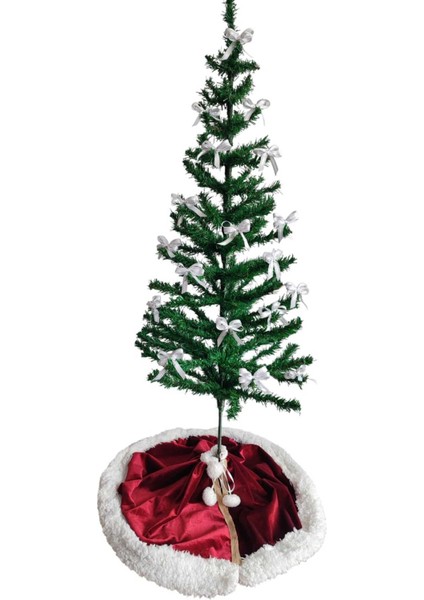 19 Adet Beyaz, Yılbaşı Çam Ağacı Fiyonk Kurdele. Yeni Yıl Noel Parti Dekorasyon Süsleri