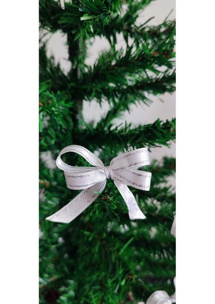 19 Adet Beyaz, Yılbaşı Çam Ağacı Fiyonk Kurdele. Yeni Yıl Noel Parti Dekorasyon Süsleri fiyatları