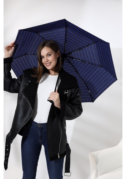 Lacivert Otomatik Fonksiyonlu Şemsiye, Dayanıklı Fiber Tel, Şık Tasarım fiyatları