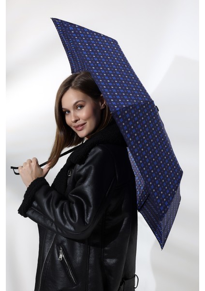 Lacivert Otomatik Fonksiyonlu Şemsiye, Dayanıklı Fiber Tel, Şık Tasarım modelleri