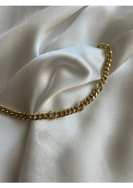 14 K Altın Kaplama Çelik Bileklik