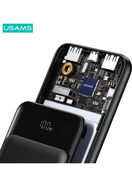 CD198 10000 Mah Powerbank | 3 Çıkışlı (2×usb + Type-C) | LED Dijital Ekranlı | Hızlı Şarj Destekli Taşınabilir Şarj Cihazı