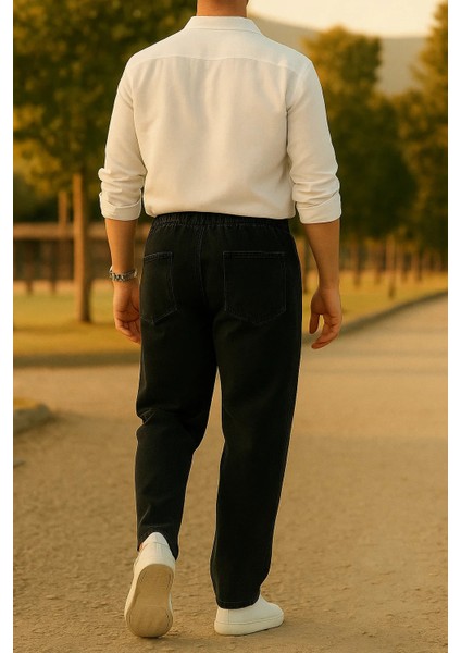 Erkek Bol Paça Jogger Baggy Siyah Pantolon indirimleri