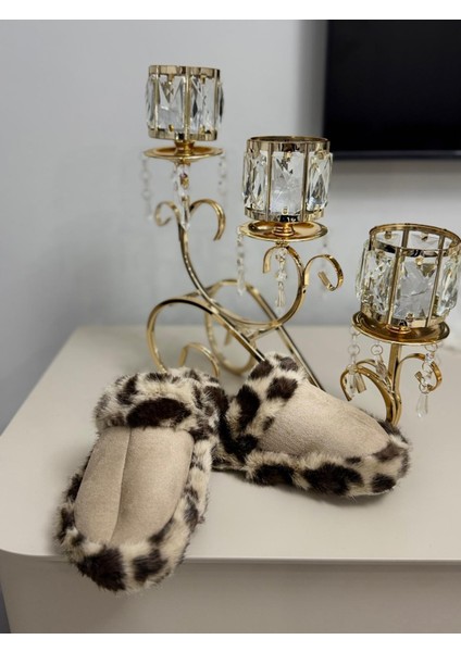 Leopar Model Kışlık Kadın Rahat Ev Terliği (Dar Kalıptır 1 Numara Büyük Tercih Ediniz) fırsatları