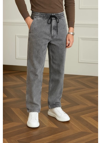 Erkek Trend Günlük Bol Paça Baggy Gri Pantolon fiyatları