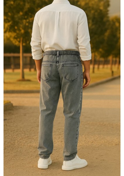 Erkek Bol Paça Jogger Baggy Gri Pantolon indirimleri