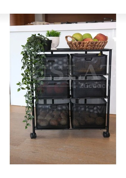 3 Katlı 6 Bölmeli Sebzelik