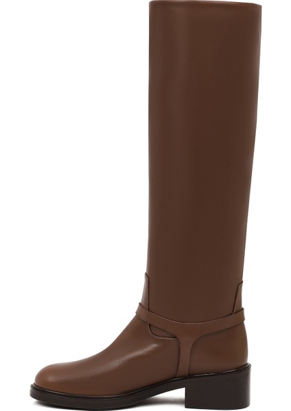 Kadın Kahverengi Tokalı Deri Çizme 25WFD101518 fırsatları