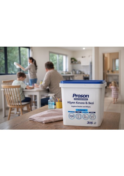 Yüzey Temizlik Havlusu Hijyen Kovası 315 Adet