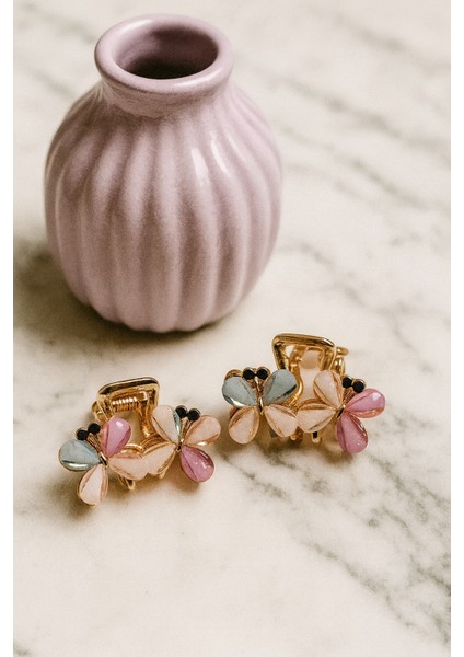 Dört Yapraklı Çiçek Figürlü Kadın Mandal Toka