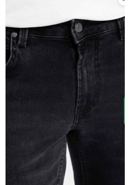 Erkek Normal Bel Fermuarlı Boru Paça Üst Kalite Jean Pantolon