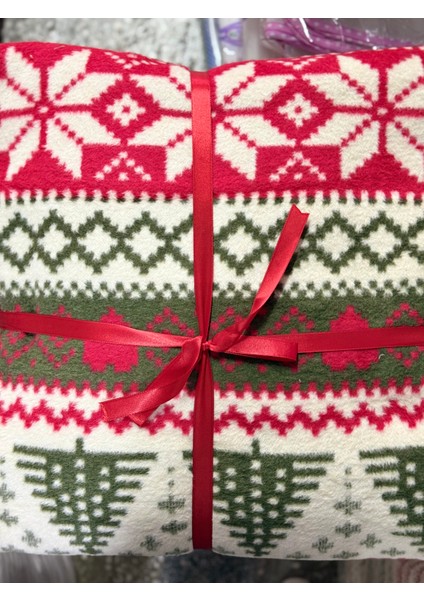 Akrilik ve Yün Karışımlı Battaniye -Tek Kişilik ve Çift Kişilik - Yılbaşı Battaniyesi