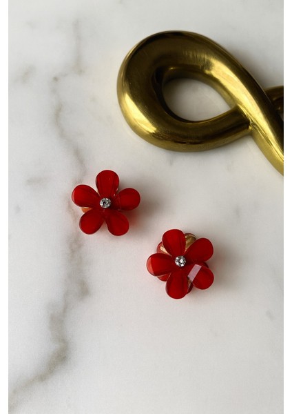 Çiçek Desenli Şık Mini Mandal Toka