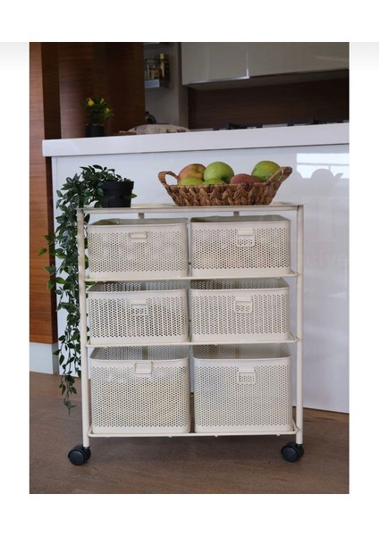 3 Katlı 6 Bölmeli Sebzelik