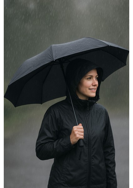 Katlanabilir Otomatik Unisex Siyah Şemsiye, Şık ve Pratik Kullanım fiyatları