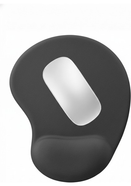 Bilek Destekli Mouse Pad - Kesik Kaymaz Mouse Ped - Fare Pedi - Kesik Oval Mouse Pedi - Oval Kesik Mousepad