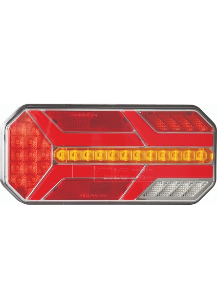 LED 7 Fonksiyonlu Sol Arka Stop Lambası Amber-Kırmızı-Beyaz 10-30V E9 Belgeli - Wolfram 40252