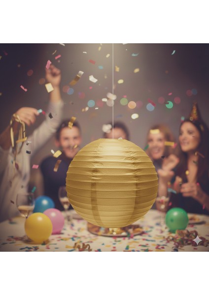 35 cm – Metalik Altın Gold Büyük Japon Feneri Çin Feneri Parti Dekorasyonu fırsatları