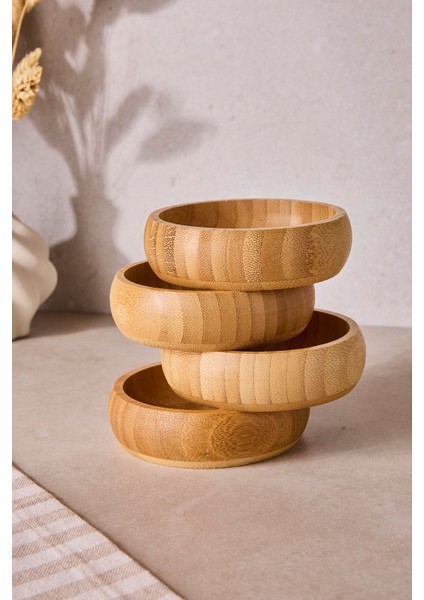 Snacks 4'lü Yuvarlak Bambu Çerezlik 9,5 cm fiyatları