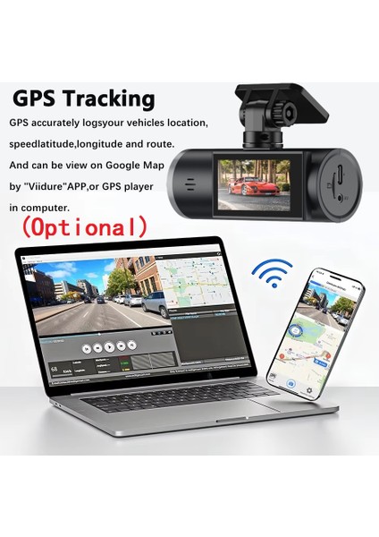 4K Wifi 3-Kameralı Araç Kamerası – Ön + Iç + Arka, Mobil App Kontrolü, Kesintisiz Kayıt & Full Hd Gece Görüş modelleri