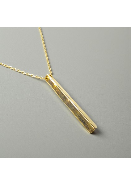 Çubuk Çizgi Plaka 14 Ayar Altın Kolye fiyatları