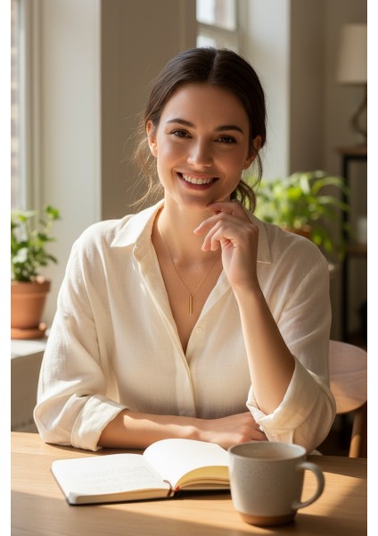 Çubuk Çizgi Plaka 14 Ayar Altın Kolye fırsatları