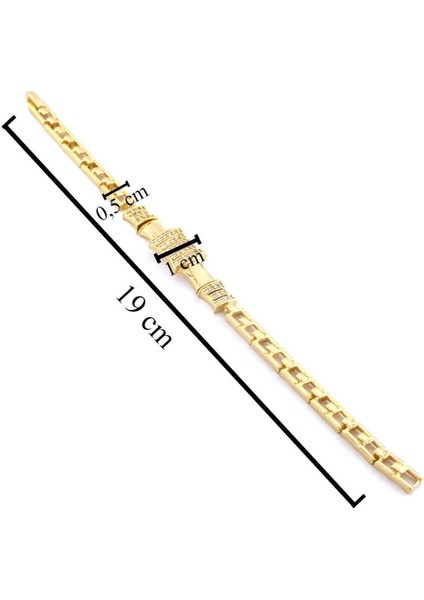Altın Kaplama Zirkon Taşlı Kare Model Kadın Bileklik BLK-1038 modelleri