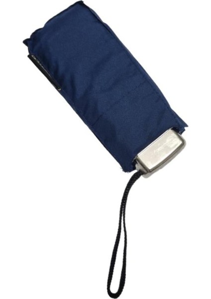 Lacivert Mini Kadın Şemsiye, 7 Telli, 16 cm Boy, 82 cm Çap, Hafif ve Şık