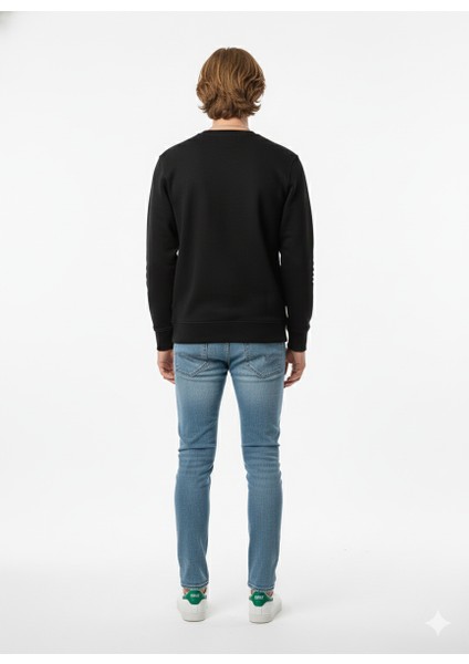 Unısex Bisiklet Yaka Regular Baskılı Içi Pamuklu Sewatshirt fırsatları