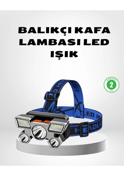 Şarj Edilebilir LED Kafa Feneri – 4 Işık Modu, Ipx5 Su Geçirmez, Hareket Sensörlü