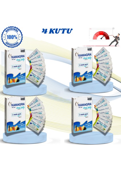 Kamagrajelly 100MG Jel 4 Kutu 28'li Paket Orijinal Performans_arttırıcı Geciktirici Takviye Erkek-Kadınlara Özel Uyarıcı 100% Etkili KAMAGRAJEL100MG Jel VIAGRA_VEGA_100MG