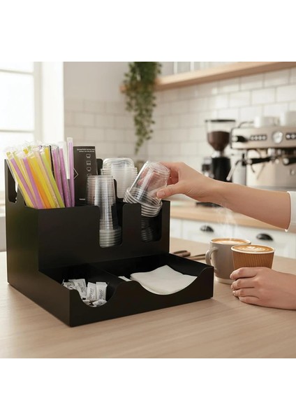 Metal 8 Bölmeli Bardak ve Kapak Standı fiyatları