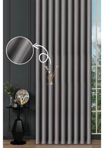 Blackout Fon Perde V-2023 Koyu Gri